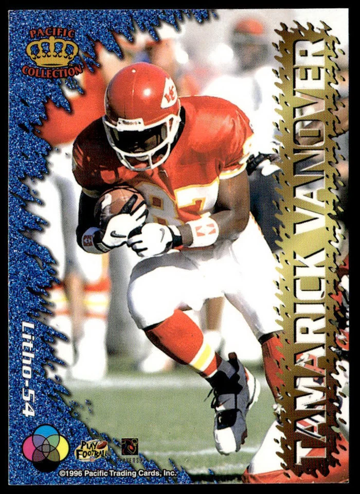 Tamarick Vanover 1996 Pacific Litho-Cel #Litho-54 Kansas City Chiefs FOOTBALL - Image 2 of 2