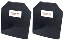 Set of 2 Tactical Scorpion Anti Spall Level III Body Armor 10x12 Curved Plates 