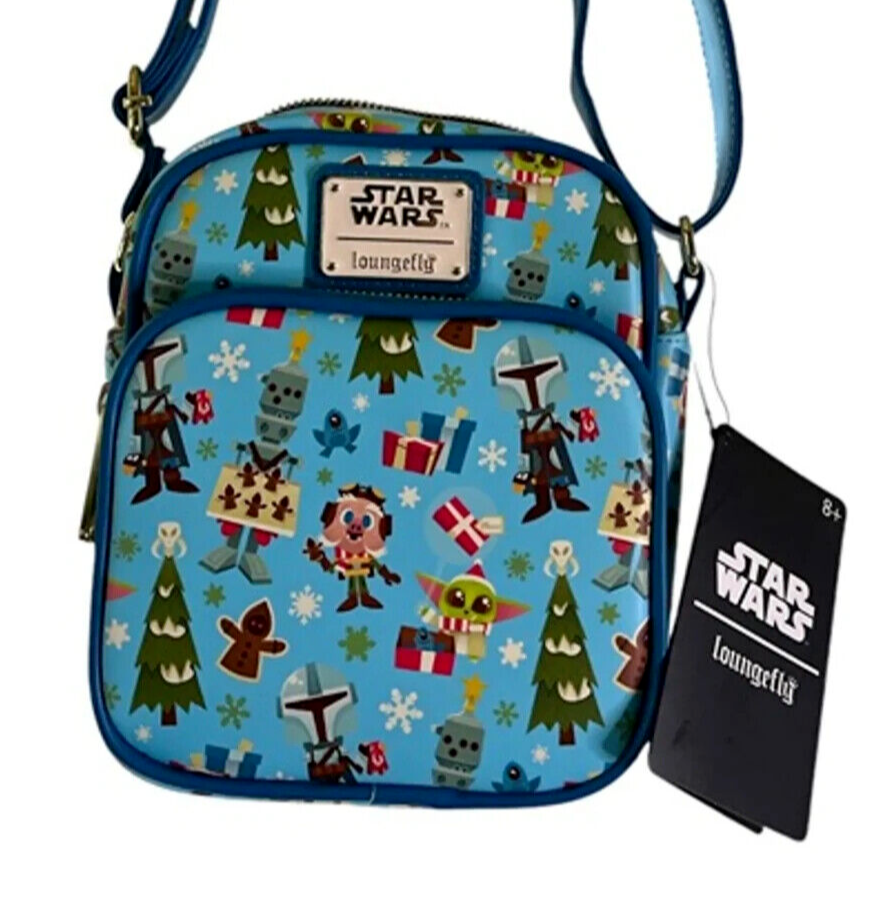 Loungefly Star Wars Holiday Crossbody Bag Mandalorian The  display picture 1