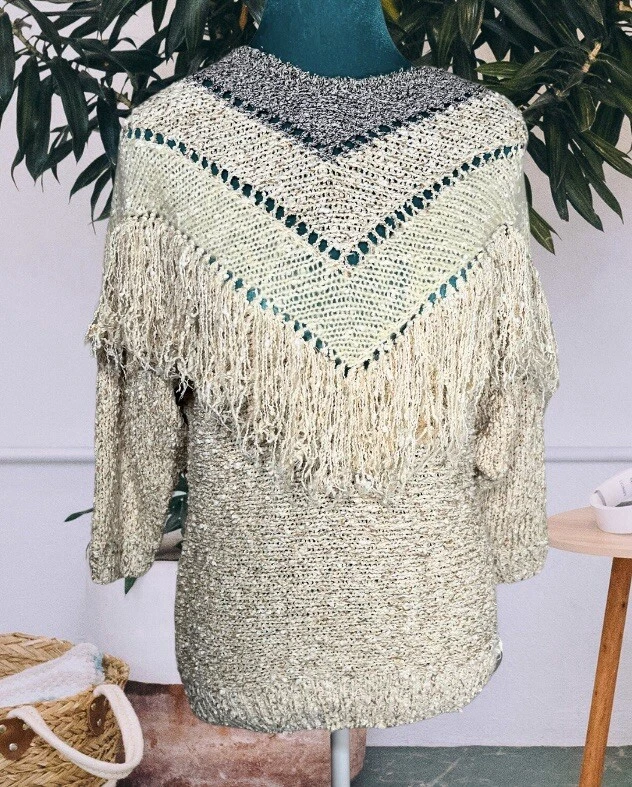 Vintage Fringe Sweater Medium