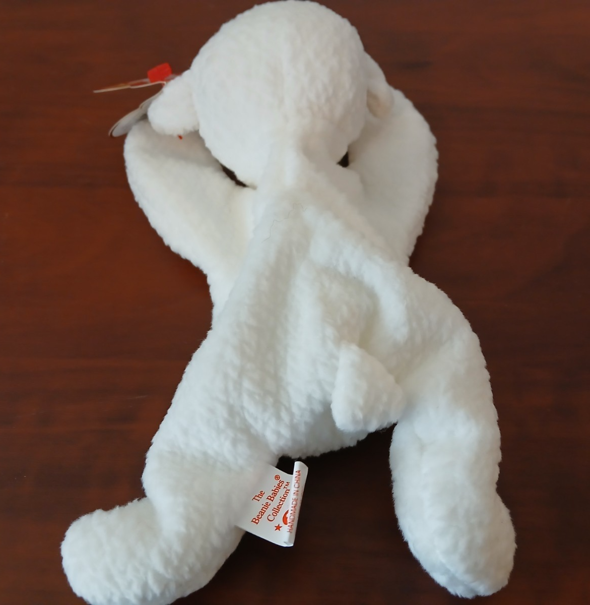 RARE Original 1996 Ty Beanie Baby Fleece Lamb #4125 - w/Tag Errors