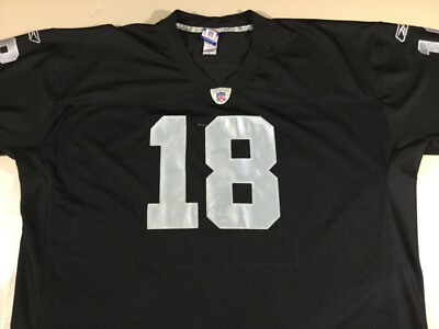 Oakland Raiders Randy Moss #18 Football-NFL Reebok Jersey Size56