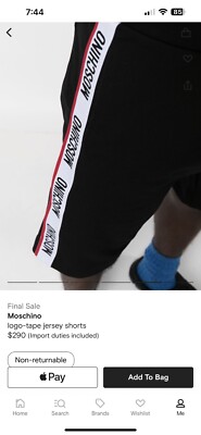 【関税&送料込】Moschino Sweatshirt Shorts moschino shorts men | eBay