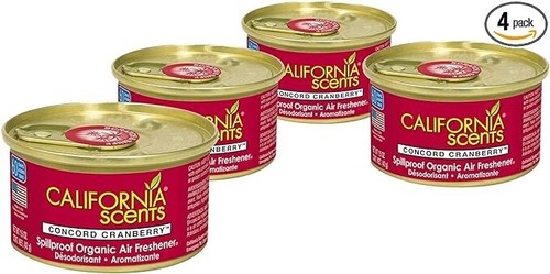 Deodorante per mirtillo Concord 4 lattine California profumi per casa e auto