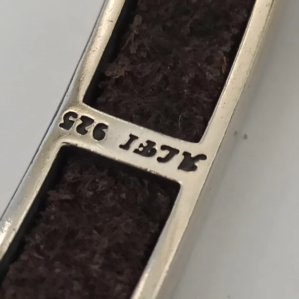 Shema Israel Pulsera Cabalá Plata 925 Cuero Hombre Unisex Hebreo Caja de Regalo Foto 3 de 4