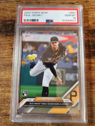 2024 Topps Now Paul Skenes Rookie K's Record PSA 10 Gem Mint #667 Pirates