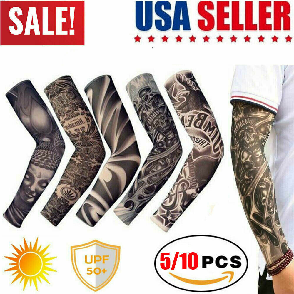 5/10 Pcs Fake Tattoo Sleeves Cooling Arm Sleeves Cover UV Sun Protection Outdoor – ASA College: Florida