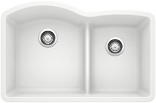 Blanco 441593 Diamond 32" Undermount Double Basin SILGRANIT - White