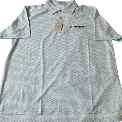 Peter Millar Sommer Komfort Herren L Trolling Wasser Pinwheel Design Golf Polo