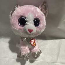 Ty Beanie Boos Fiona Pink Cat Plush Toy for Ages 3+ 3-4, 4-7, 8-11 Years
