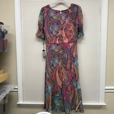 Women's Tommy Hilfiger Multi-Color Paisley Dress Size 8