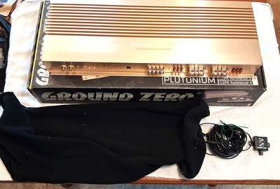 OLD SCHOOL GROUND ZERO REFERENCE 2 PURE SQ $6000 AUDIOPHILE AMP WITH BOX REMOTE