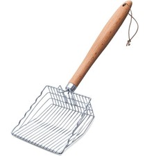 Cat Litter Scoop, Kitty Metal Scooper with Hook and Long Hole, Stainless Stee...