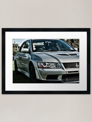 Mitsubishi Lancer Evolution Framed  Framed Wall Art Poster Canvas Print Picture