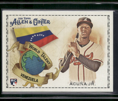 2018 Topps Allen & Ginter World Talent Ronald Acuna Jr. Rookie RC Braves 