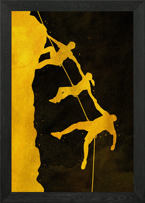 Kletterteam Gerahmtes Wandbild Poster Leinwanddruck Bild