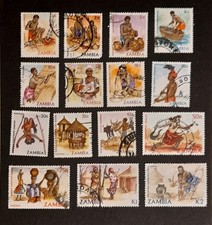Zambia Stamp Set Used. 1981 Life And Culture