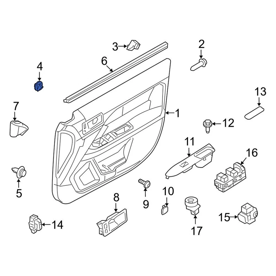 For Mercury Milan 10-11 Mercury Rear Door Interior Trim Panel Retainer Foto 2 de 4