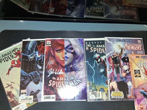 Amazing SPIDER-MAN Comics Lot Signed Artgerm, Zebb Wells Legacy833, 895, 484 +