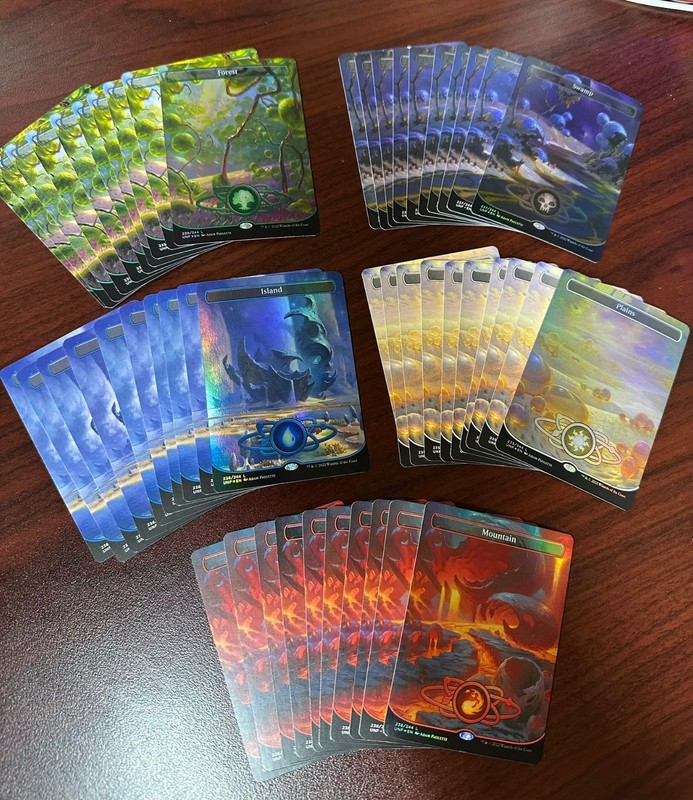 Mtg 10/each Unfinity Lands (50) Island Swamp Forest Mountain Plains some foil