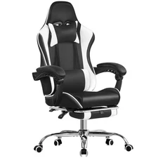 Ergonomic Gaming Chair with Footrest, Comfy Recliner Computer Chair, Swivel S...