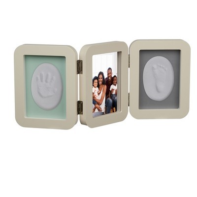 Baby Gipsabdruck Set, Babyabdrücke mit Bilderrahmen, Baby Abdruckset Hand & Fuß