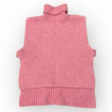 Isabel Marant Etoile Megan Alpaca Sleeveless Turtleneck Sweater Pink Size 36
