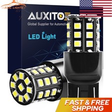 AUXITO 2X 7440 7443 LED White Reverse Backup Tail Brake Parking Stop Light Bulbs