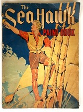 Very Rare Errol Flynn "The Sea Hawk" Paint Book  Whitman 621; 1940 