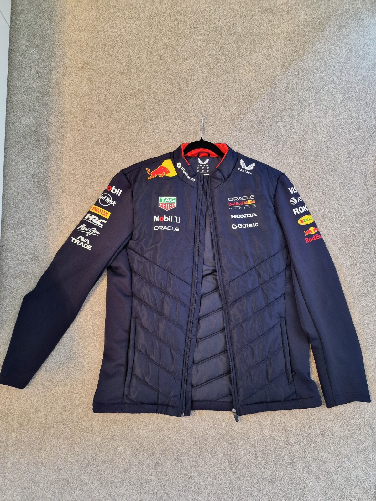 Castore Oracle Red Bull Racing F1 Team 2024 Padded Jacket Navy Zip Up