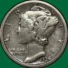 1925-D Mercury Dime Very Fine VF Coin #36626