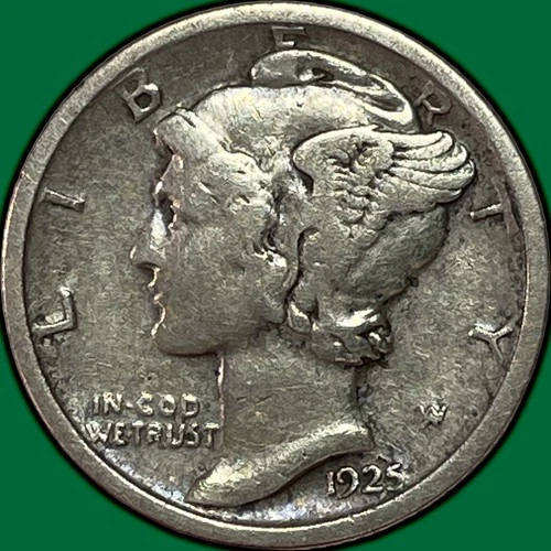 1925-D Mercury Dime Very Fine VF Coin #36626
