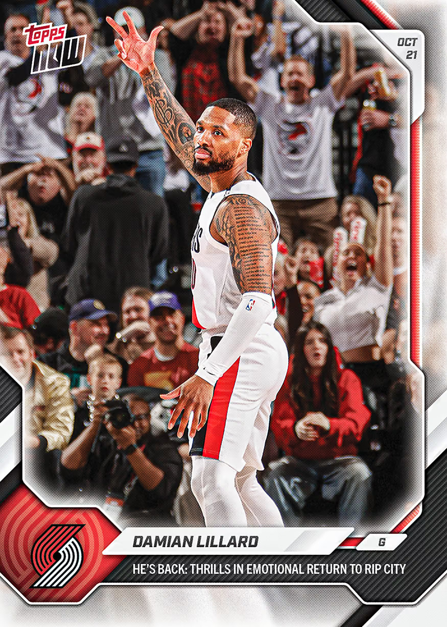 DAMIAN LILLARD - EMOTIONAL RETURN TO PORTLAND  2026-27 NBA Topps Now 16 -PRESALE