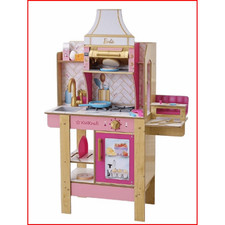 KidKraft Cook with Barbie Wooden Play Kitchen with Lights Sounds