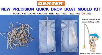 DEXTER PRECISION QUICK DROP BOOT FORM KIT + 50 SCHLAUFEN MEERESANGELN BLEI GEWICHTE