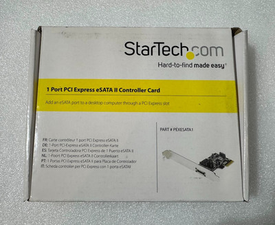 Lot of 2 - StarTech PEXESATA1 1-Port PCIe eSATA Controller Card