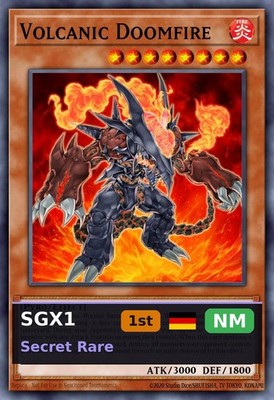 Vulkanisches Verdammnisfeuer SGX1-H01 1st Edition NM DE Yu-Gi-Oh