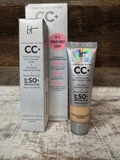 IT Cosmetics CC+ Cream Light 12ml | Travel Size | Holiday Gift 🎁 Full-Coverage