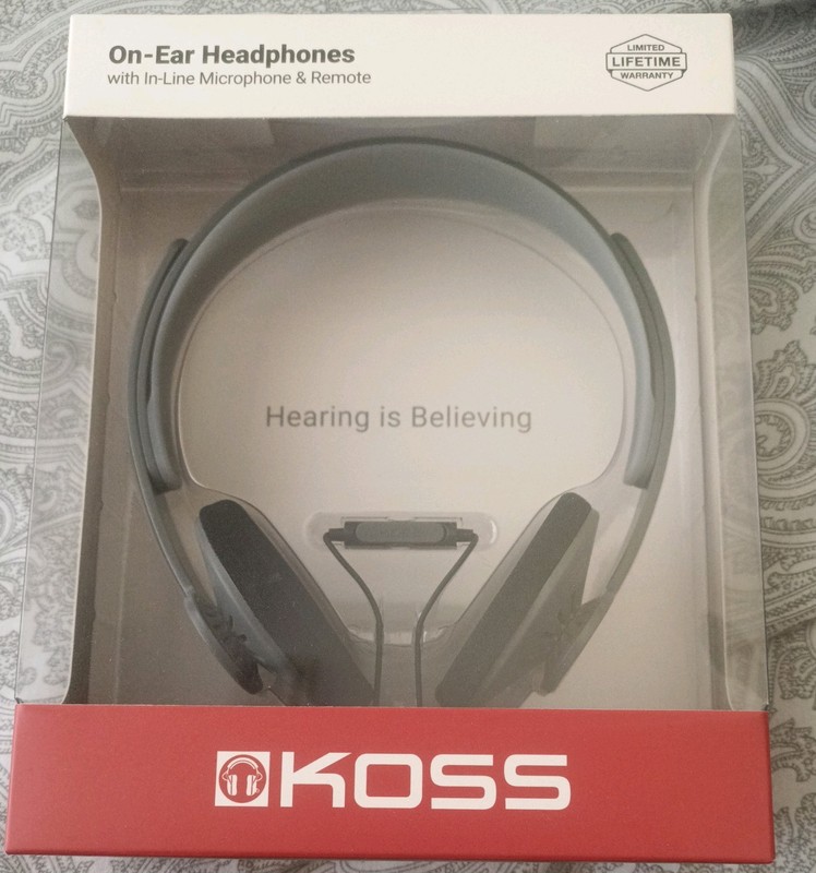 Koss KPH30i Wired Headphones In-Line Microphone Remote Dark Grey