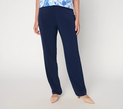 Susan Graver Essentials Reg Liquid Knit Straight Leg Pants NWT A228083