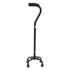 Quad Walking Cane with Small Base Height Adjustable, 300 Lb Capacity