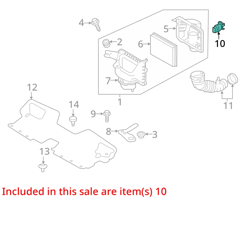 Infiniti Q60 2018 medidor de flujo de aire másico sensor MAF OEM 90 k millas - LKQ407288355 Foto 4 de 4