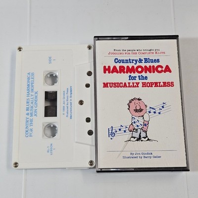 Jon Gindick Country & Blues Harmonica Musically Hopeless Cassette 1984 Klutz