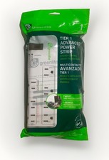  LOT OF 10 Greenlite Tier 1 Advanced 7 Outlet Surge Protecting Power Strips NEW