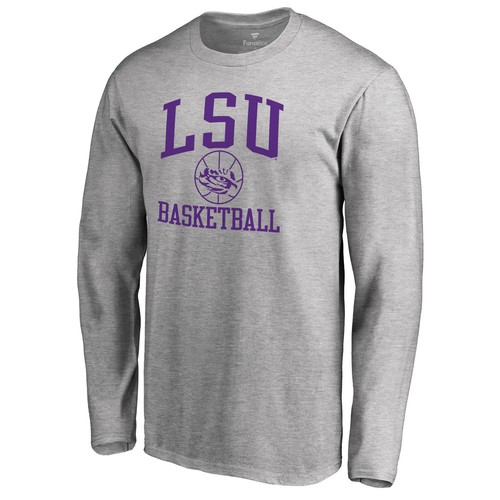 Herren T-Shirt meliert grau LSU Tigers In Bounds Langarm - Bild 2 von 3
