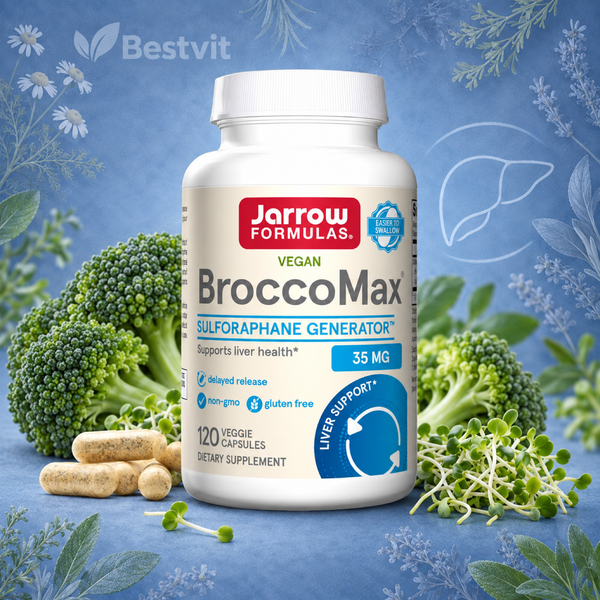 Jarrow Formulas, Broccomax 35Mg Lebergesundheit 120 Veg. Kapseln Super Preis-image