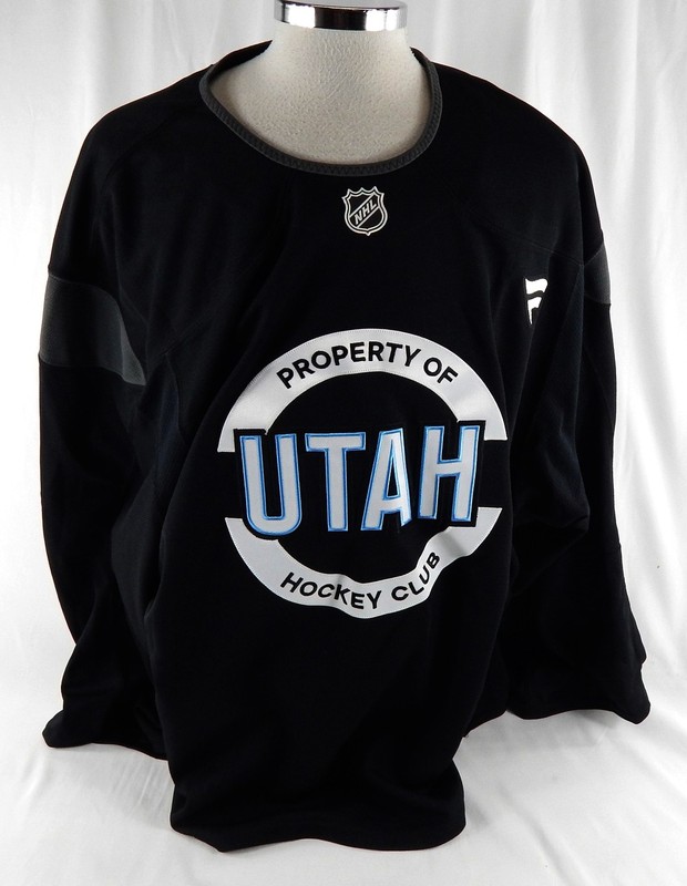 2024-25 Utah Mammoth Stepan Shurygin #32 Game Used Black Practic Jersey Rookie C