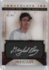 2014 Panini Immaculate Ink Gold 2/49 Gaylord Perry #9 Auto HOF 0l2