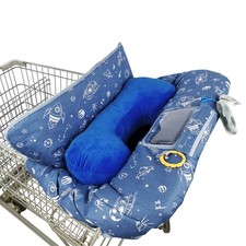 Shopping Cart Cover for Baby/Toddler, Cozy High Chair Cover, Blue Spaceship