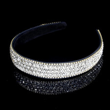 Silver Headband Women Girls Fashion with Rhinestones, Crystal Bling Sparkly Hair